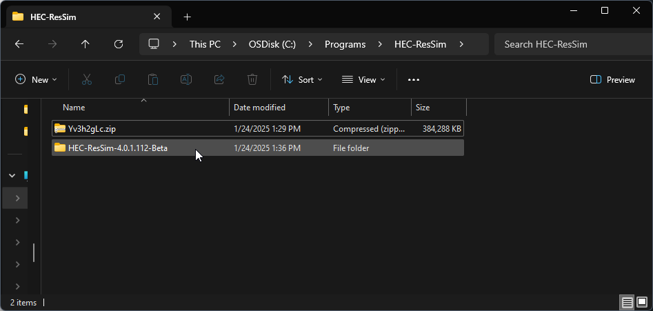 Double-click to open the extracted software folder.