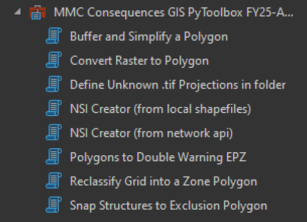 MMC Consequences GIS Py Toolbox