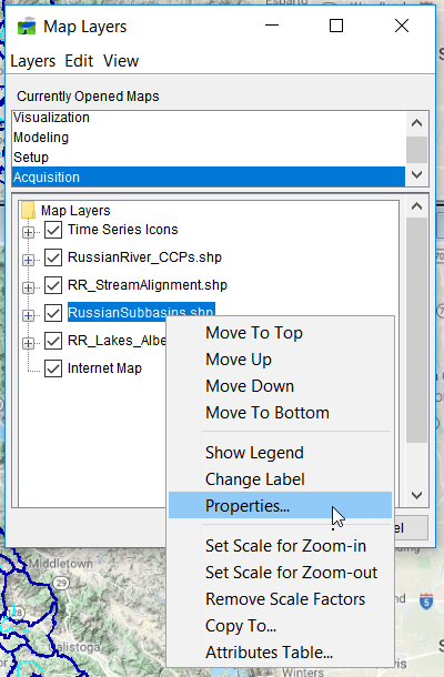 Map Layer Editor - Adjusting Layer Properties