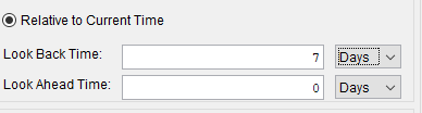 Lookback Window for Acquisition Tab - Relative to Current Time