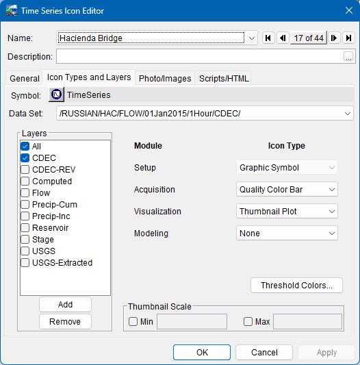 Time Series Icon Editor - Icon Types and Layers