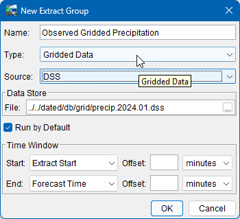 HEC-RTS Gridded Extract Group