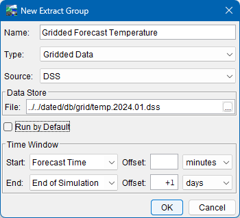 New Extract Group - Gridded Forecast Temperature