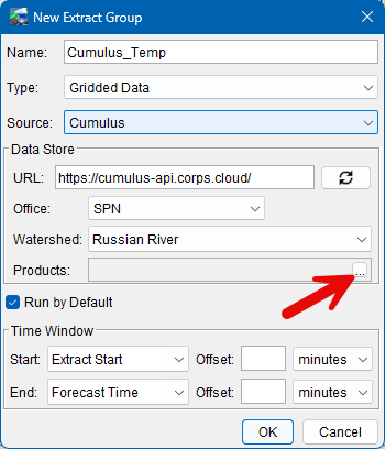 New Extract Group - Add Cumulus Products