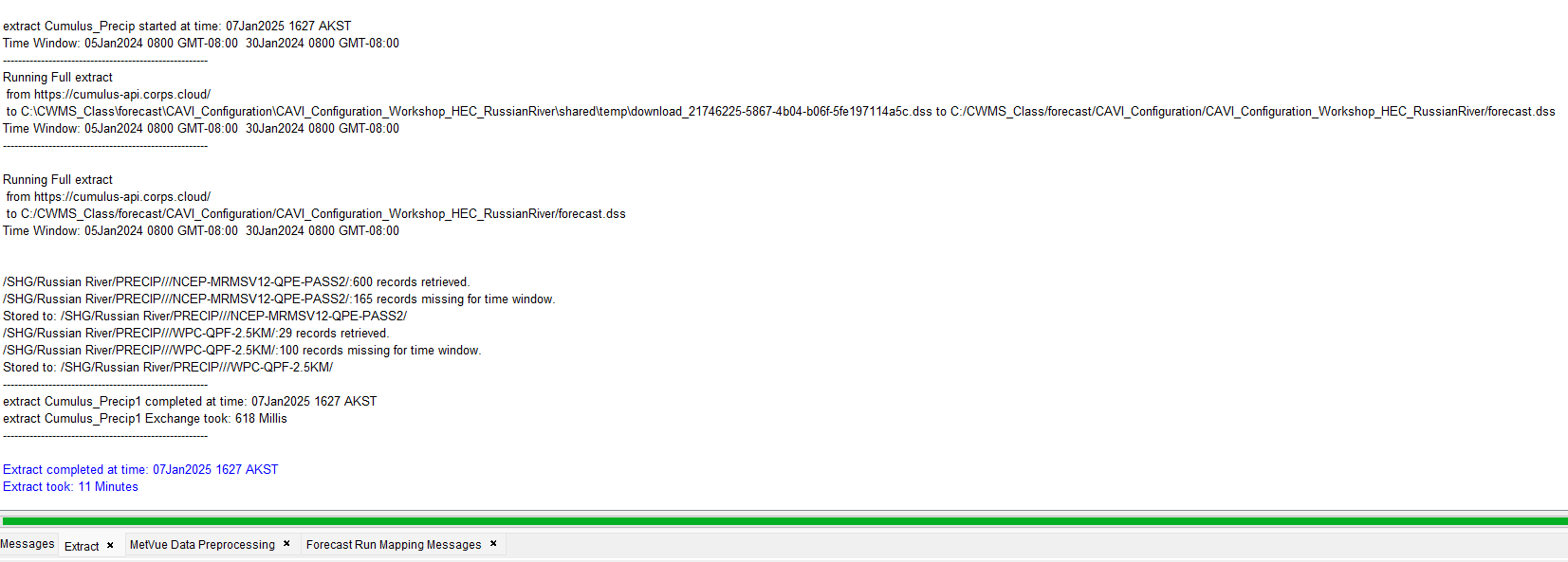 Extract Message Tab