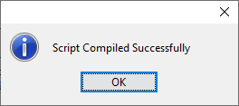 Compile Script Popup