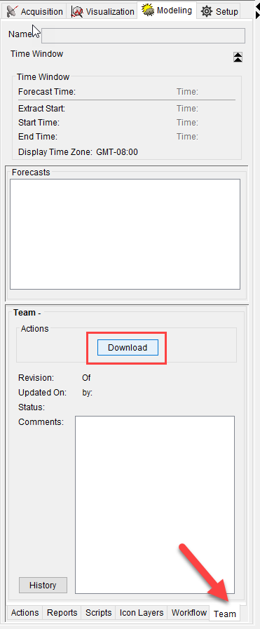 Modeling Tab - Download Forecast