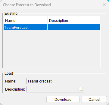 Choose Forecast To Download