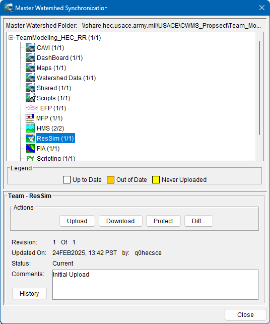 Master Watershed Synchronization