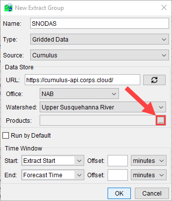 New Extract Editor - Adding Cumulus Products