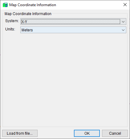 Map Coordinate Information Dialog