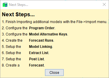 Next Steps Dialog