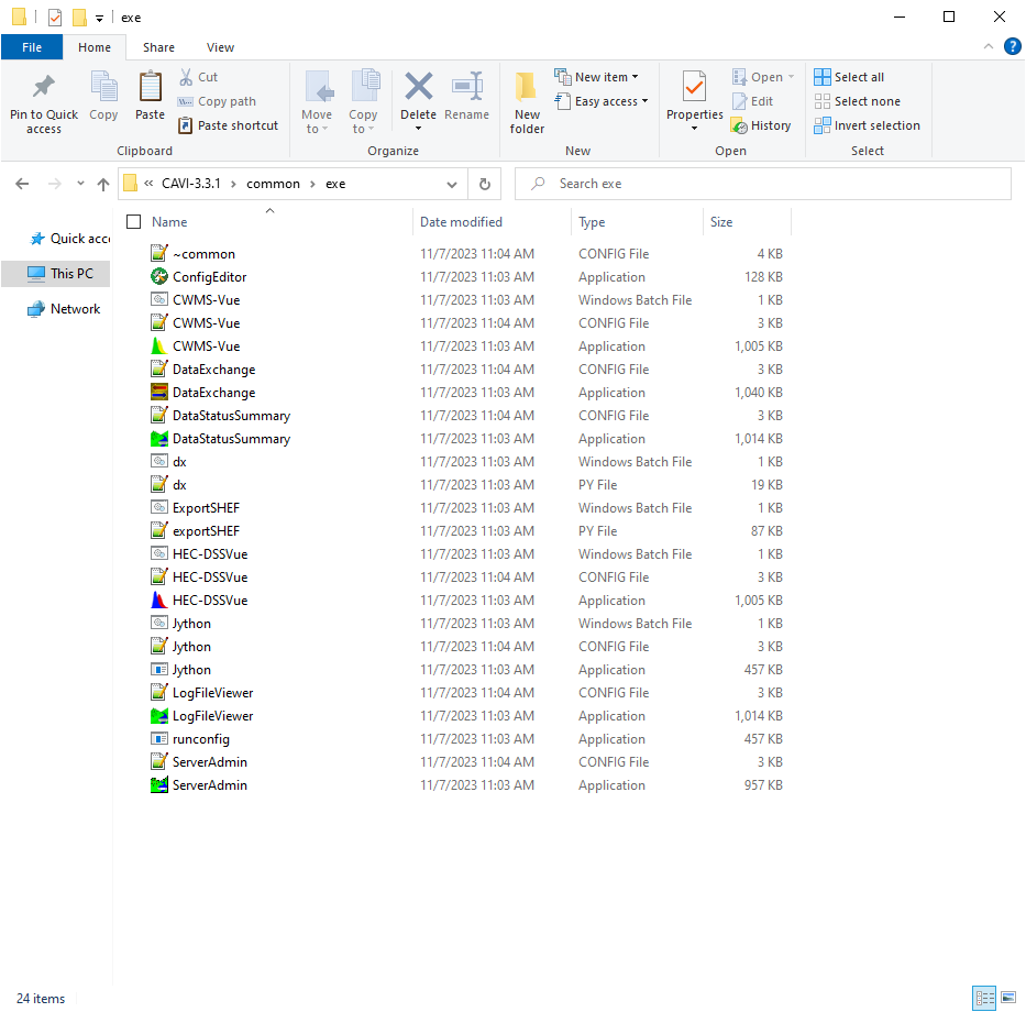 Location of the ConfigEditor.exe tool in the CWMS software directory.