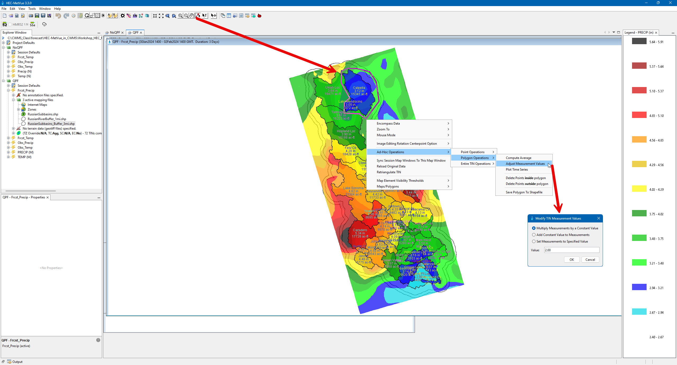 Modify Tin Measurement Values Editor