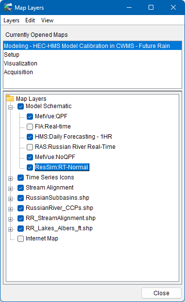 Map Layer Window
