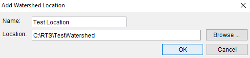 Add Watershed Location Dialog