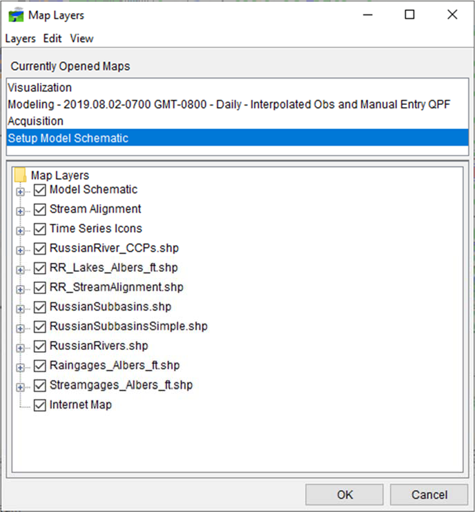 Figure 1 Map Layers Editor 