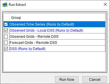 Figure 2 Run Extract Dialog Figure 2 Run Extract Dialog