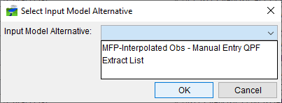 Figure 2 Select Input Model Alternative Dialog 