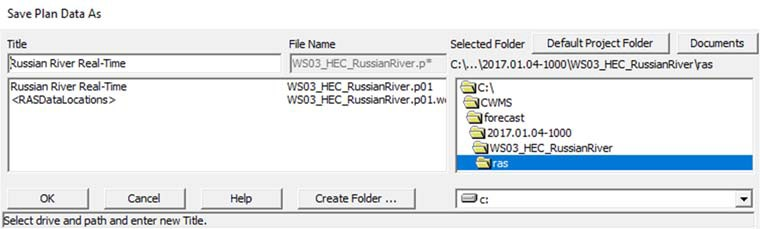 Figure 3 Save Plan Data As