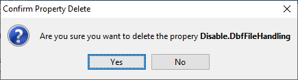 Figure 5 Confirm Property Delete Message