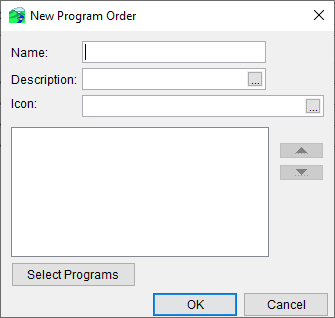 New Program Order Dialog