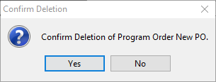 Confirm Deletion Window