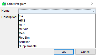 Select Program Dialog