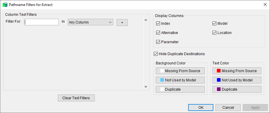 Pathname Filters for Extract Dialog - Extract Linking