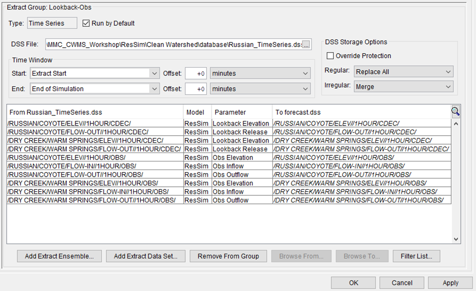 Lookback - Observed Extract Group