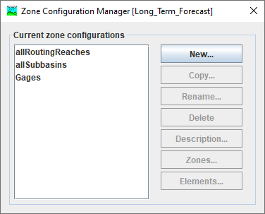 Zone Configuration Manager Dialog