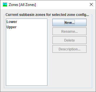 Zones Dialog