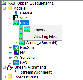 Import an HEC-HMS Model Alternative