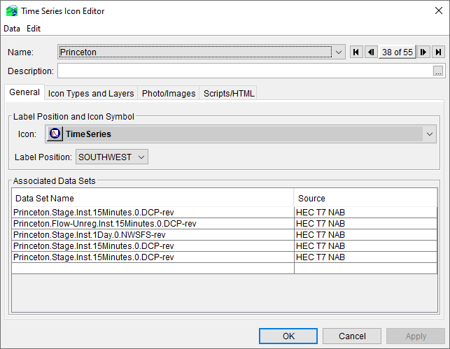 Time Series Icon Editor Dialog