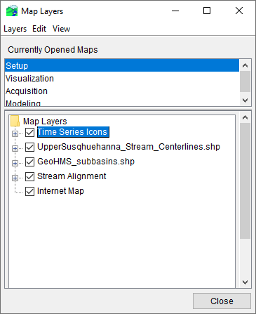 Map Layers Dialog