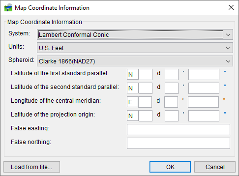 Lambert Conformal Conic Coordinate System
