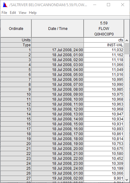 Tabular Edit Dialog