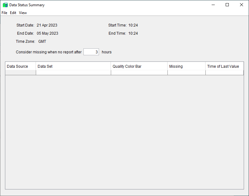 New Data Status List