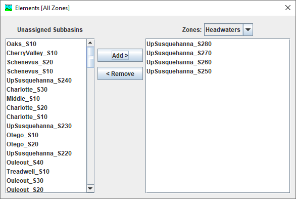 Elements Dialog