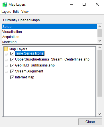 Map Layers Dialog Map Layers Dialog