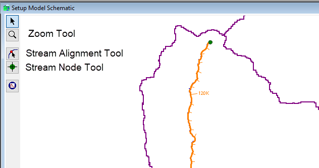 Setup Map Window with Stream Alignment Displayed