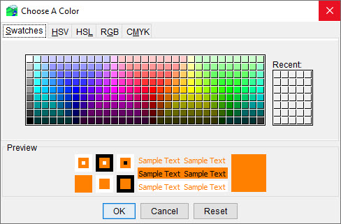 Choose A Color Dialog