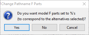 Change Pathname F Parts Dialog Change Pathname F Parts Dialog