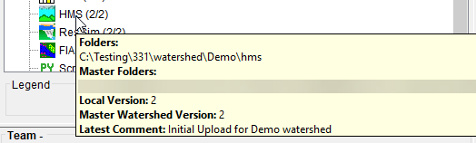 Example Tool Tip within the Synchronization Tree