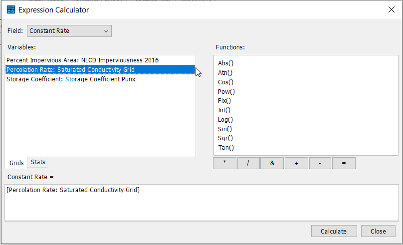 Expression Calculator loaded from the Global Editor Expression Calculator loaded from the Global Editor