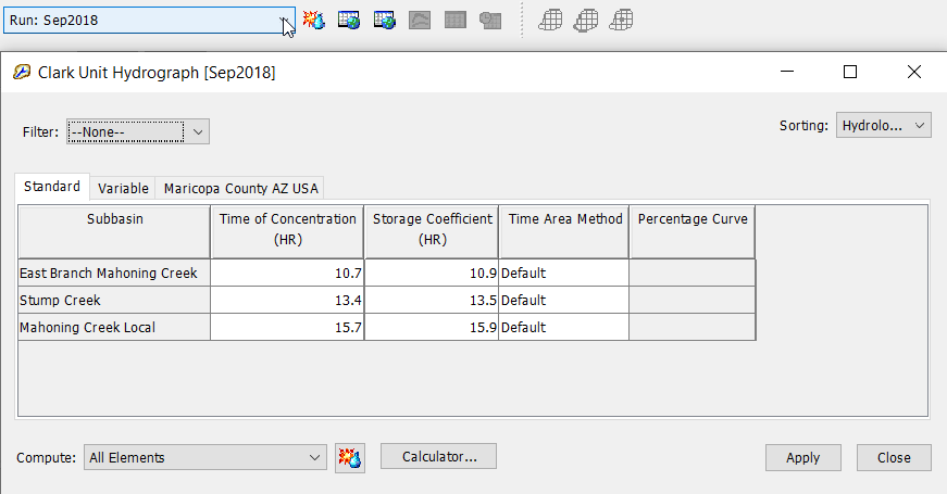 Selecting a Simulation Run to compute in the Global Editor Selecting a Simulation Run to compute in the Global Editor