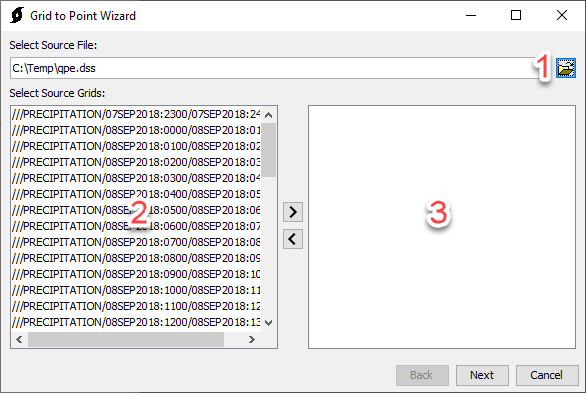 Selecting source variables Selecting source variables