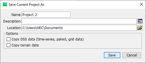 Copying the current project