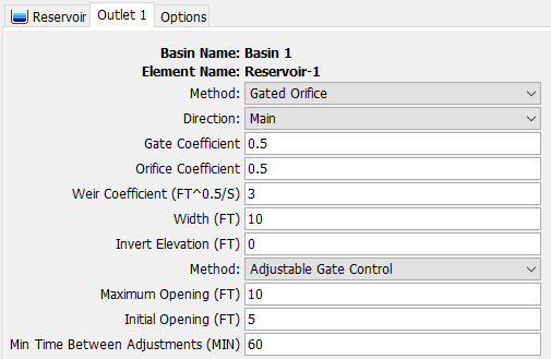 Adjustable gates added to orifice outlets
