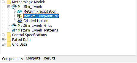 A Meteorologic Model Utilizing the MetSim Temperature Method